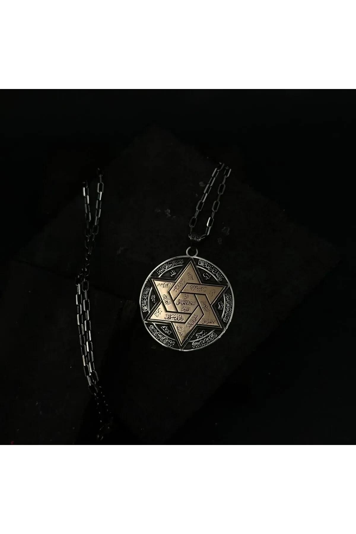 Gümüş Kolye Mühr-ü Süleyman Madalyon