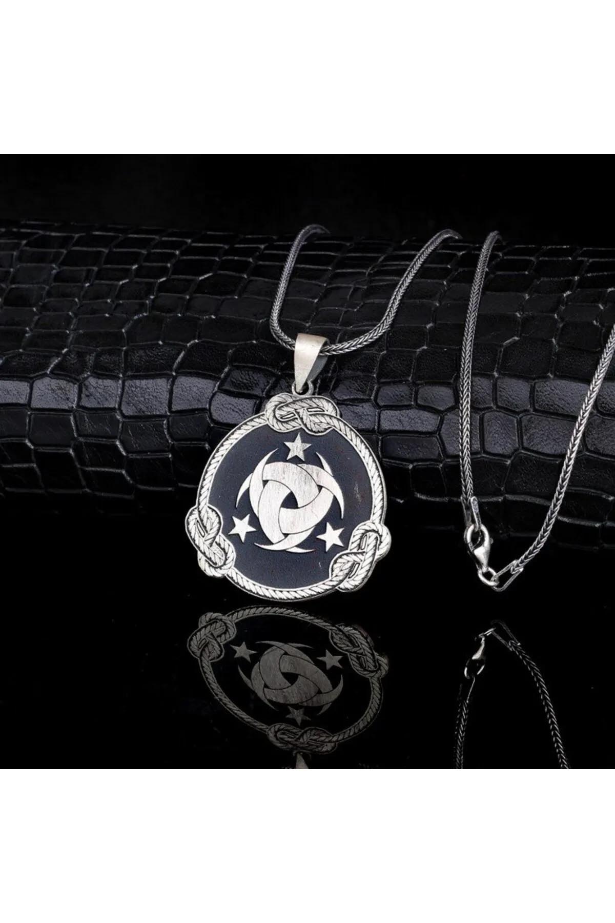 Gümüş Kolye Teşkîlât-ı Mahsûsa Motifli Madalyon