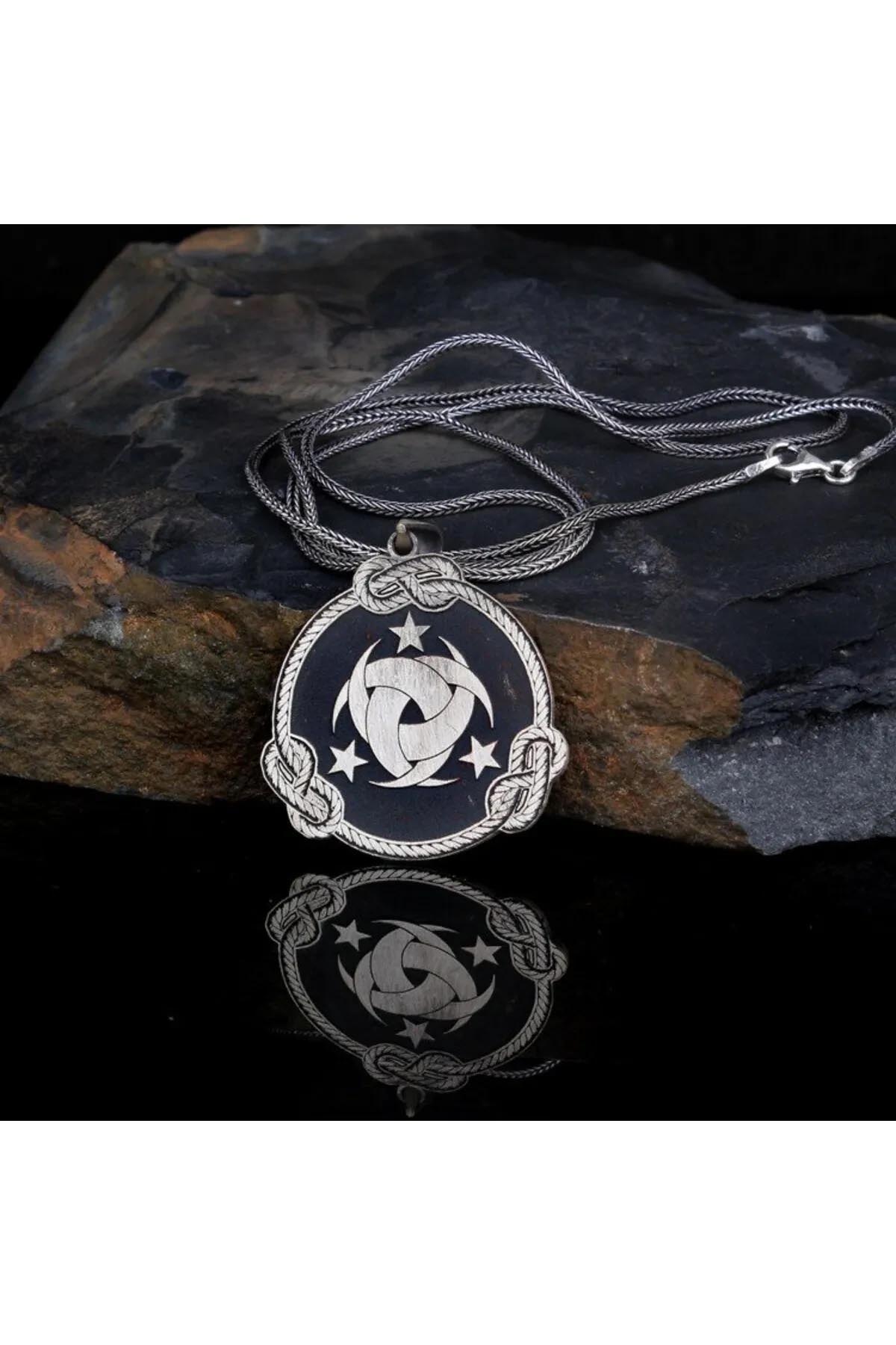 Gümüş Kolye Teşkîlât-ı Mahsûsa Motifli Madalyon
