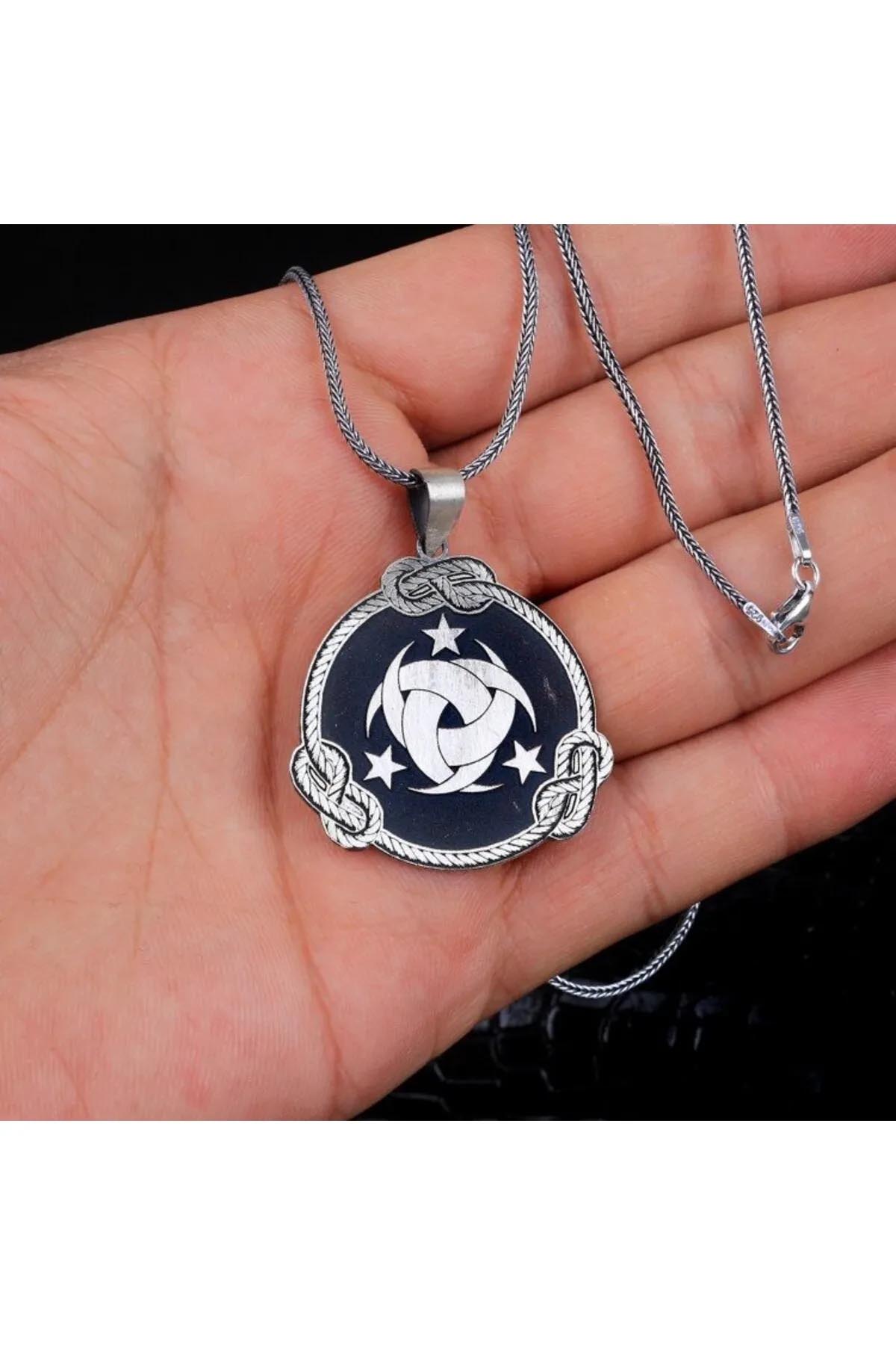 Gümüş Kolye Teşkîlât-ı Mahsûsa Motifli Madalyon